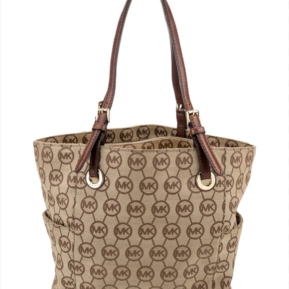 Michael Kors Tan Monogram Tote - Picture 1 of 9